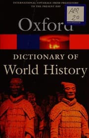 Tapa de A dictionary of world history