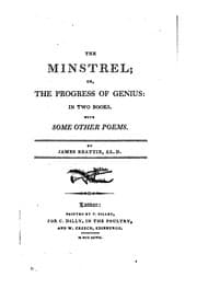 Tapa de The Minstrel: Or, the Progress of Genius: in Two Books. With Some Other Poems. By James Beattie ..