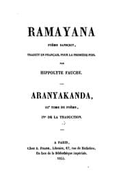 Tapa de Ramayana Peome Sanscrit, Tranduit en francais pour la premiere fois