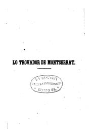 Tapa de Lo trovador de Montserrat: poesias catalanas