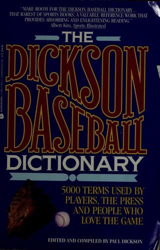 Tapa de The Dickson baseball dictionary