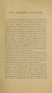Tapa de Col. Marinus Willett, the hero of Mohawk Valley