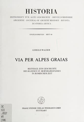 Tapa de Via per Alpes Graias