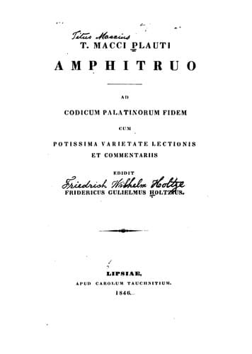 Tapa de T. Macci Plauti Amphitruo