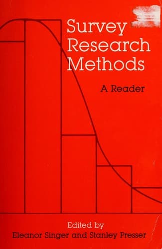 Tapa de Survey research methods