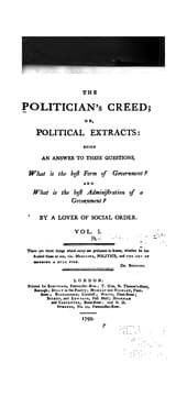 Tapa de The politician's creed