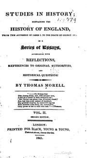 Tapa de Studies in history; containing the history of England, from its earliest records to the death of Elizabeth
