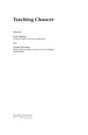 Tapa de Teaching Chaucer