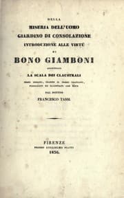 Tapa de Della miseria dell'uomo, Giardino di consolazione, Introduzione alle virtù