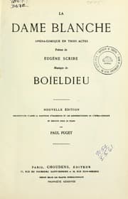 Tapa de [La dame blanche. Piano-vocal score. French]