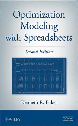 Tapa de Optimization modeling with spreadsheets