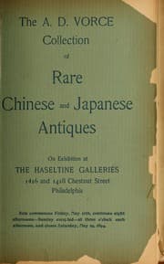 Tapa de An extraordinary collection of antique Chinese and Japanese porcelains, lacquers, bronzes, cloisonné, enamels ... from the Duke of Rutland, Baron von Brandt, and Stowe, or "South of England" collections