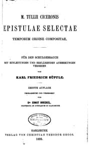 Tapa de M. Tullii Ciceronis Epistulae Selectae temporum Ordine Compositae temporum ..