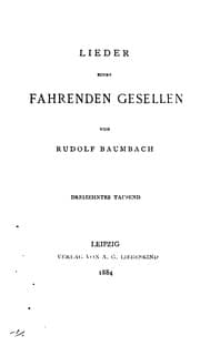Tapa de Lieder eines fahrenden Gesellen: 57. -60: Taus