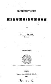Tapa de Mathematische Mittheilungen