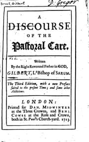 Tapa de A Discourse of the Pastoral Care