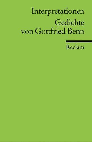 Tapa de Gedichte von Gottfried Benn