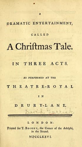 Tapa de A dramatic entertainment, called a Christmas tale
