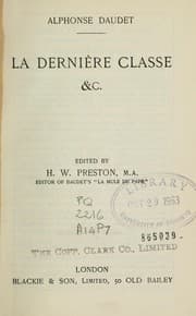 Tapa de La dernière classe, &c