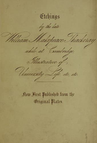 Tapa de Etchings by the late William Makepeace Thackeray