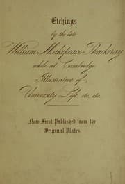 Tapa de Etchings by the late William Makepeace Thackeray