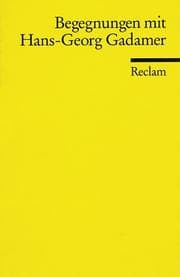 Tapa de Begegnungen mit Hans-Georg Gadamer