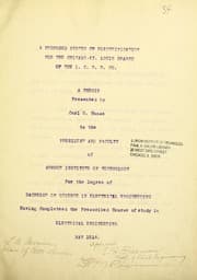 Tapa de A proposed system of electrification for the Chicago - St. Louis branch of the I.C.R.R. Co