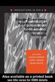 Tapa de Socio-economic applications of geographic information science