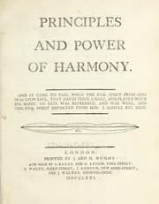 Tapa de Principles and power of harmony