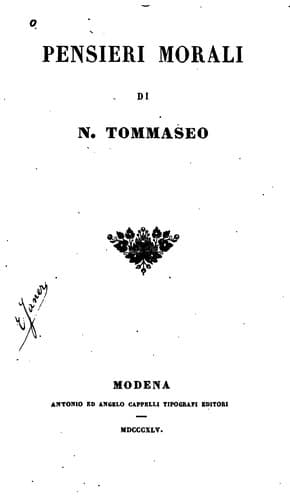 Tapa de Pensieri morali