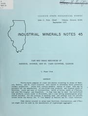 Tapa de Clay and shale resources of Madison, Monroe, and St. Clair Counties, Illinois