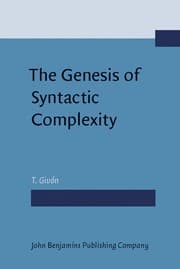Tapa de The genesis of syntactic complexity