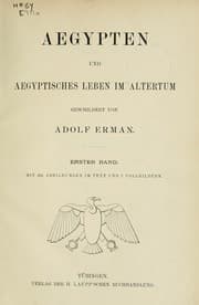 Tapa de Aegypten und Aegyptischenes Leben im Altertum