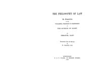 Tapa de The philosophy of law