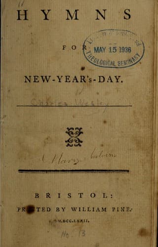 Tapa de Hymns for New-year's-day