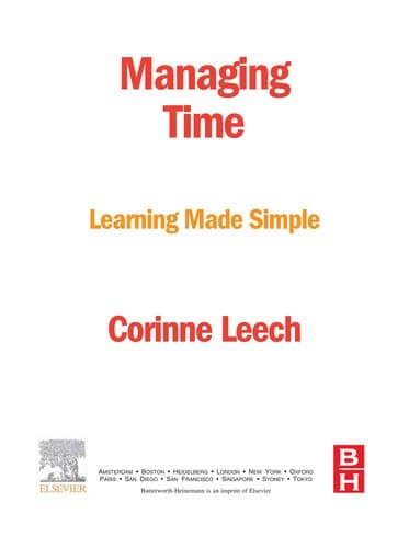 Tapa de Managing time