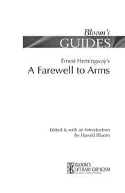 Tapa de Ernest Hemingway's A farewell to arms
