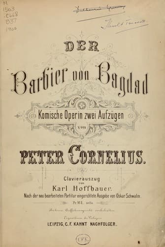 Tapa de Der Barbier von Bagdad