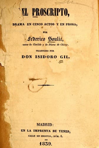 Tapa de El proscripto