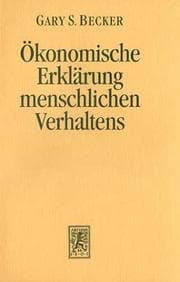 Tapa de Der Okonomische Ansatz Zur Erklarung Menschlichen Verhaltens
