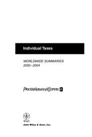 Tapa de Individual Taxes 2003-2004