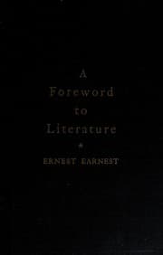Tapa de A foreword to literature