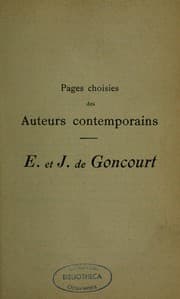 Tapa de E. et J. de Goncourt