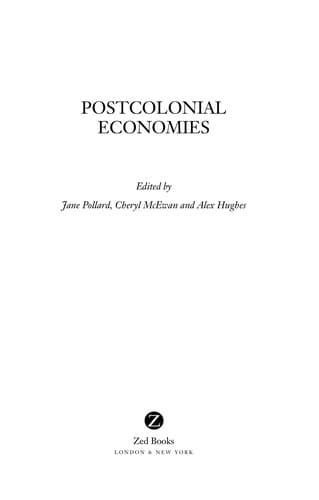 Tapa de Postcolonial economies