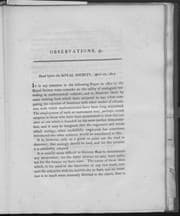 Tapa de Observations on the analogy which subsists between the calculus of functions and other branches of analysis. By Charles Babbage ..