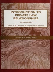 Tapa de Introduction to private law relationships