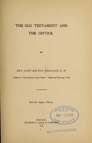 Tapa de The Old Testament and the critics...