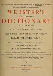 Tapa de Webster's new standard dictionary ...