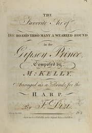 Tapa de The favorite air of "I've roam'd thr'o many a wearied round" in the Gipsey Prince