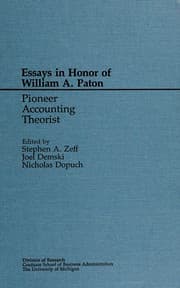 Tapa de Essays in honor of William A. Paton